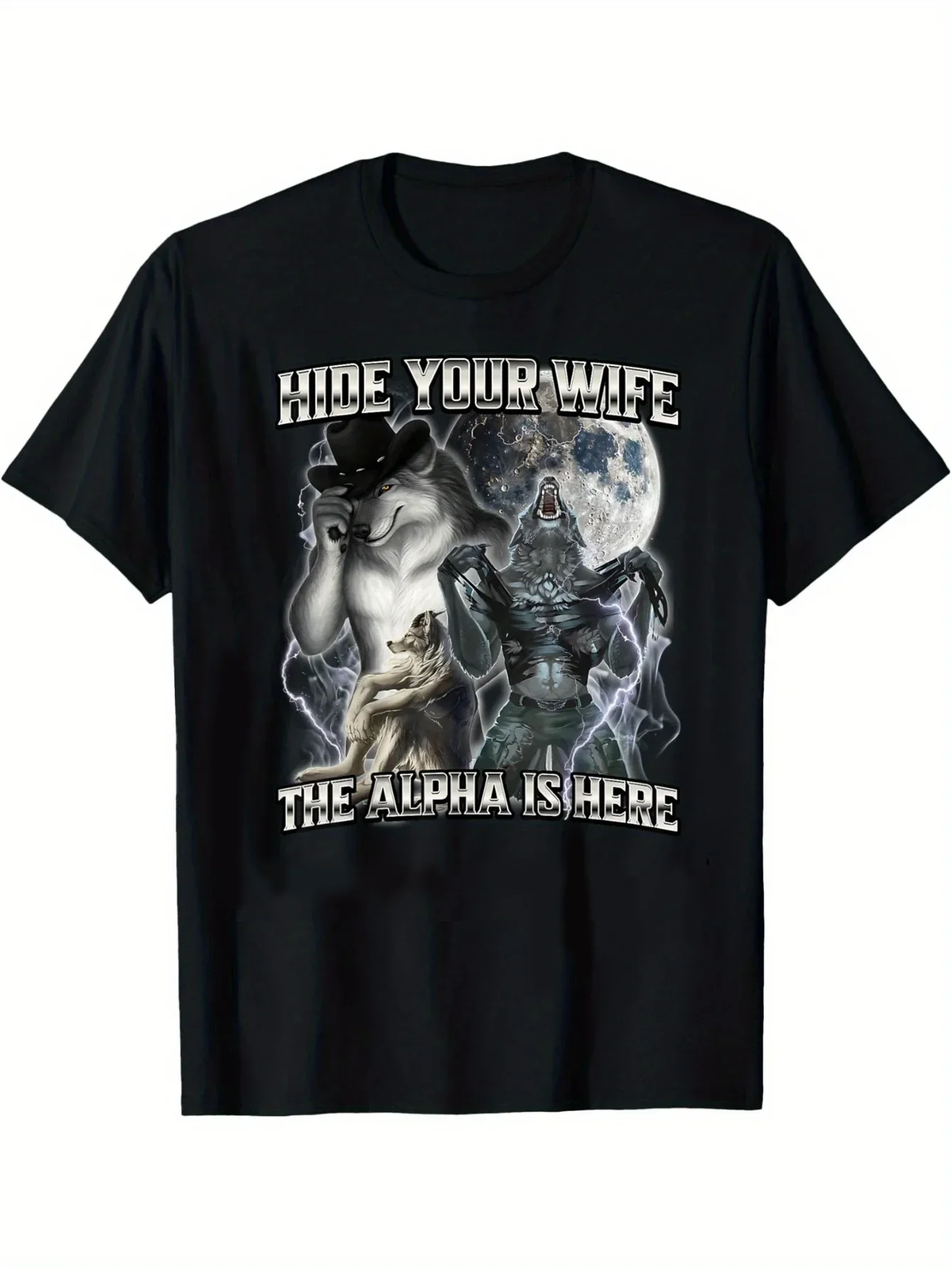 Comfortable Breathable Outdoor Women Clothing Quality Materials Hide Your Wife Alpha Comes T-shirt Everything Goes with It