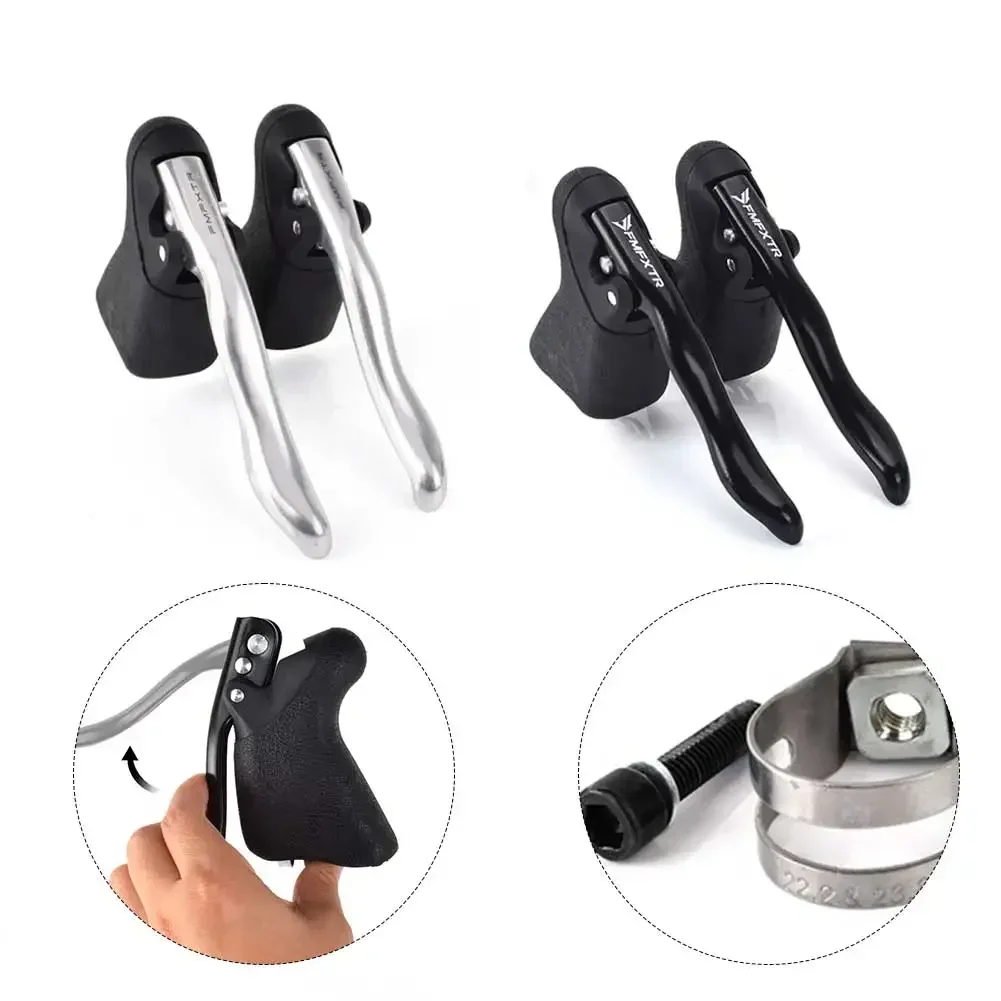 Bike Brake Highway Brake Lever 2pcs Aluminum Alloy Black Dead Speed Bend Special PVC Road Bicycle High Quality