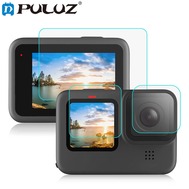Puluz Per Gopro Hero12 Black Lens + Display Lcd Pellicola In Vetro Temperato Per Gopro 12 11 10 Accessorio Per La Protezione Dello Schermo Della Fotoc