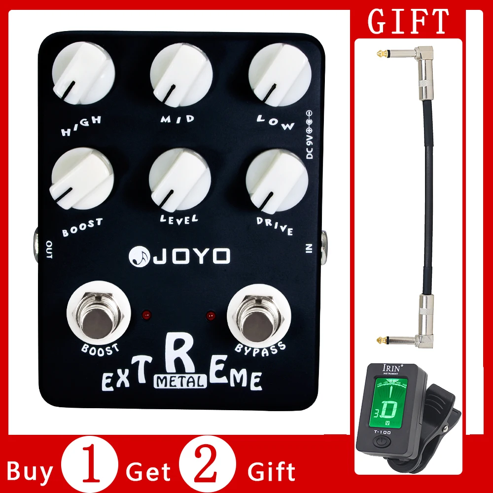 

JOYO JF-17 EXTREME Guitar Effects Pedal Distortion Metal Pedal High Gain Overdrive Pedal for Electric Guitar Bass True Bypass