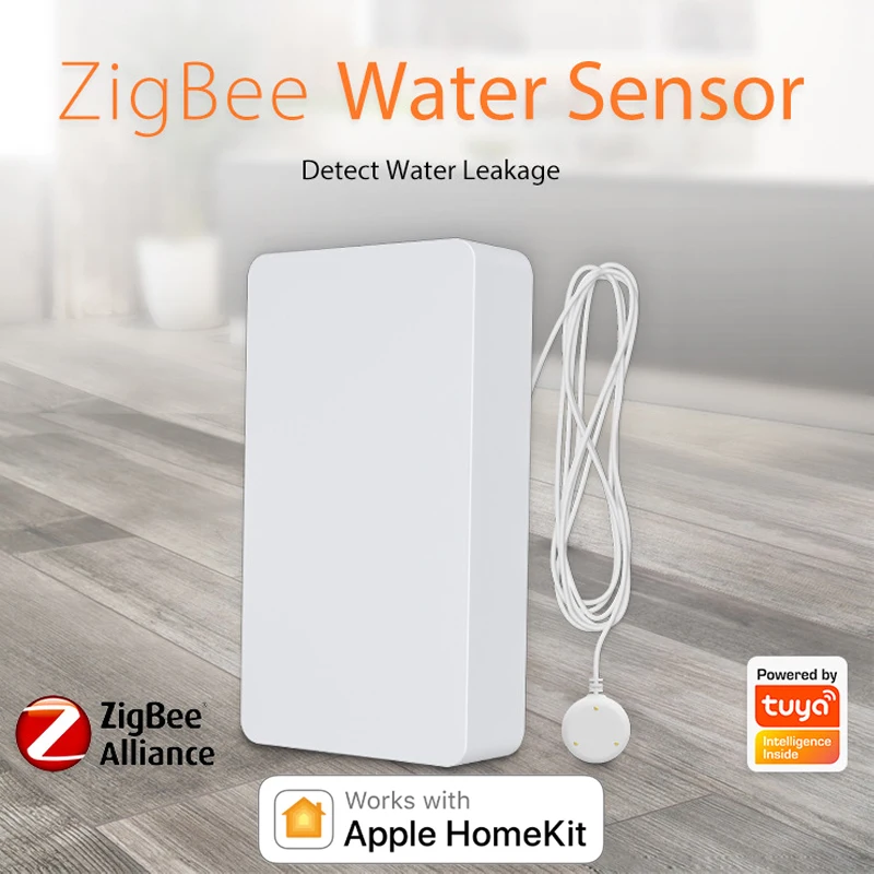 Tuya Zigbee Water Leak Sensor Wireless Flood Detector For Alarm System and Smart