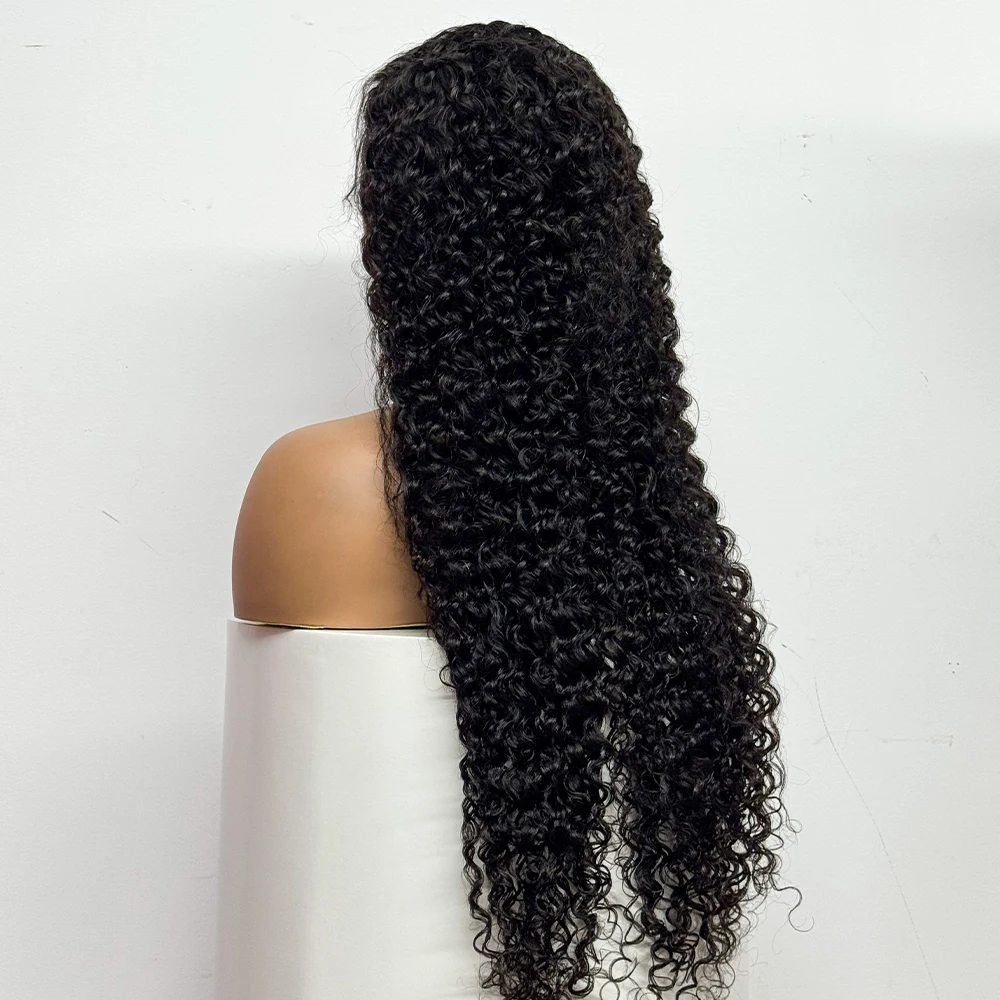 250 Density Water Wave Curly 13x4 Lace Front Wigs Human Hair Frontal Curly Human Hair Wigs 20-32inches For Women