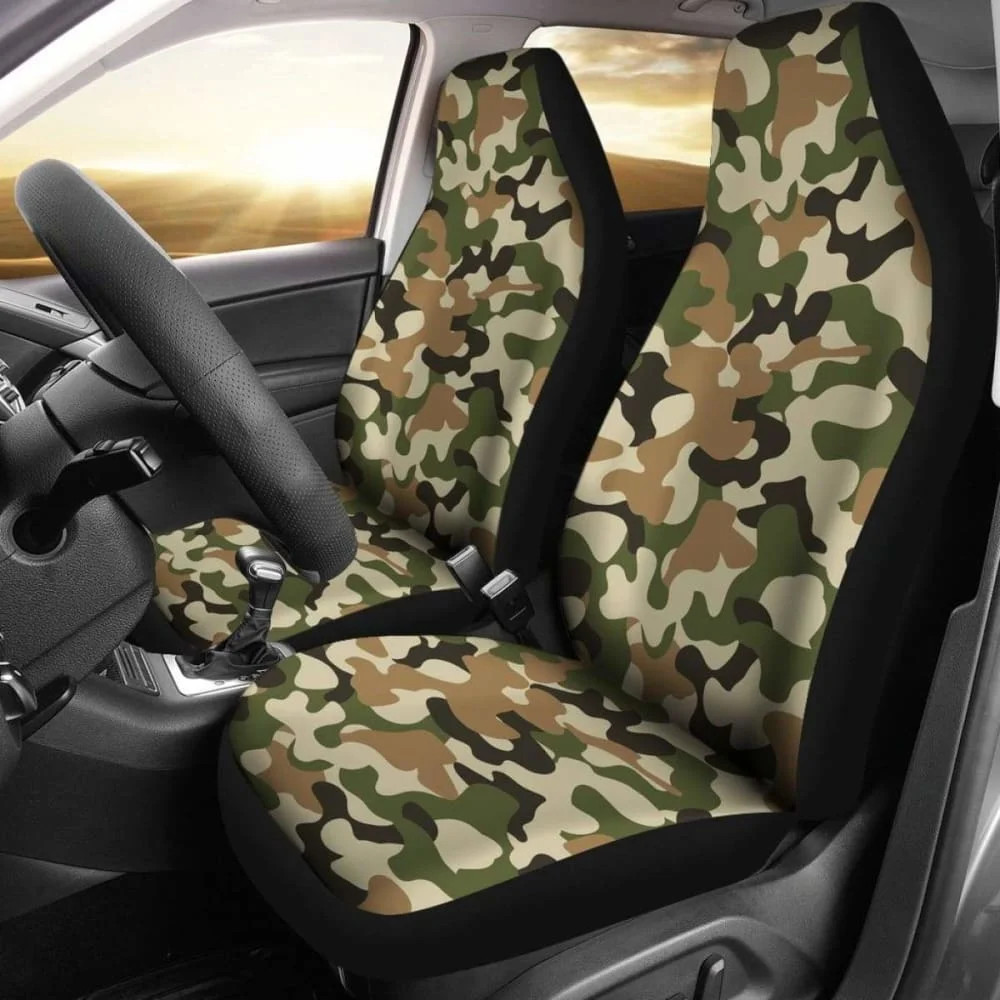 

Camo Car Seat Cover,Pack of 2 Universal Front Seat Protective Cover