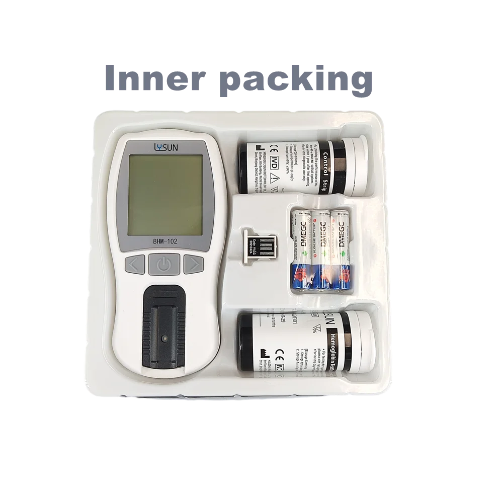 Lysun Hemoglobin Analyser Fast Blood Testing Mini Hemoglobin Meter Suger Test Diabetes Test BHM-102 blood test meter,medical blood test kit