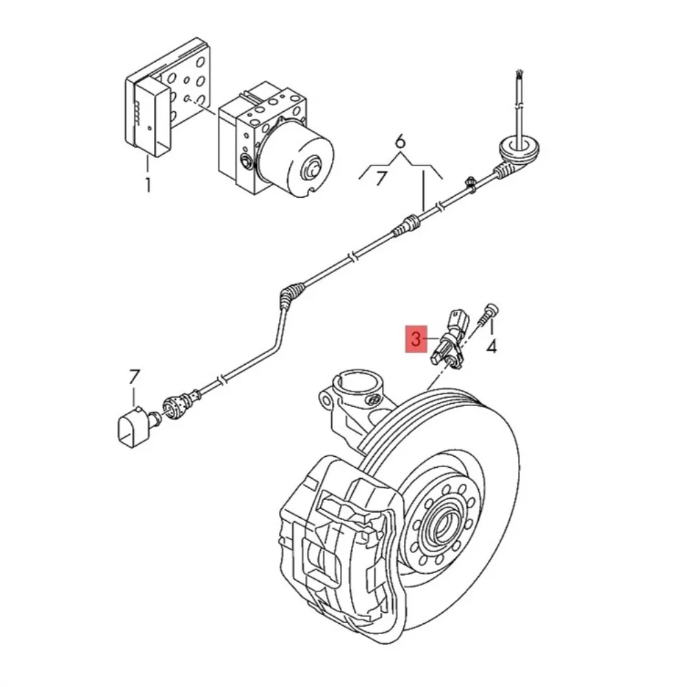 1Set WHT003860 WHT003861ABS Speed Sensor For VW Polo 9N 6R Golf 5K 5G Passat 5Q Bora Audi A1 A3 8V TT 8S Q3 WHT003862 WHT003863