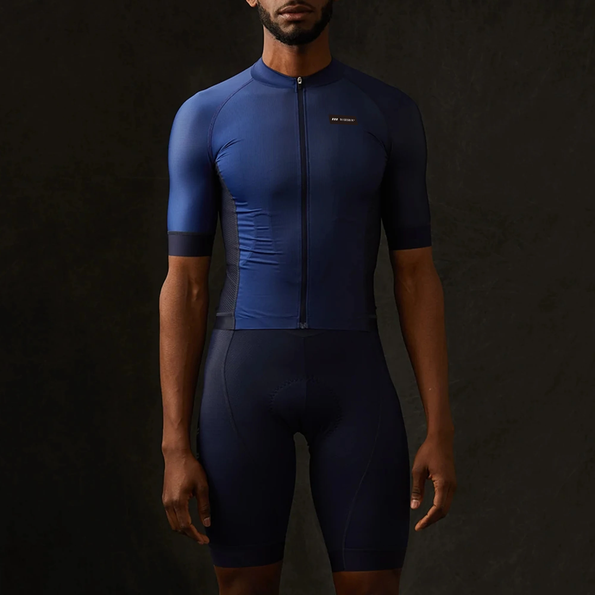 RISESBIK Men Cycling Jersey Zipper Pocket Short Sleeve Bicycle Jeresy Cycling Clothing Silicone Non-slip Ropa Maillot Ciclismo 4