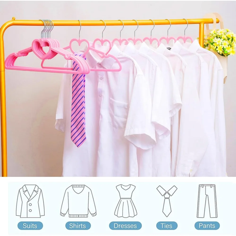 Velvet Hangers 20 Pack, 16" Non Slip Adult Hangers, Slim Clothes Hanger with 360 Degree Swivel Hook - Durable & Cute for Coats,