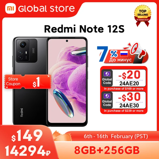 Global Version Xiaomi Redmi Note 12S MTK Helio G96 8GB 256GB 108MP Camera  5000mAh 90Hz 6.43 AMOLED DotDisplay 33W Fast Charging - AliExpress
