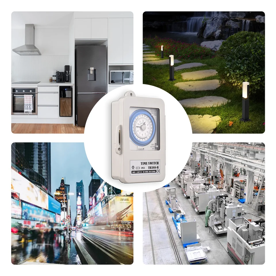 BN-LINK 24-Hour Plug-in Mechanical Timer, Mini Outlet Timer Indoor 3-Prong Plug - Foto 12