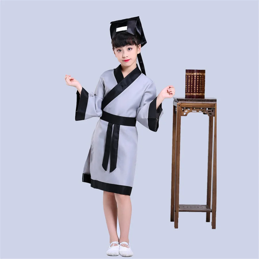 

Hanfu Boys Girl Traditional Chinese Dress School Clothes Style Ancient Children's Performance Students Red Modern Hanfu Kids