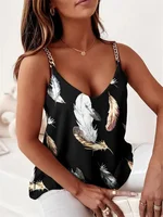 Crop Tops for Teen Girls  Womens Summer V Neck Tank Tops Loose Flowy Tank Tops Cute Tunic Pleated Shirts - Image 4