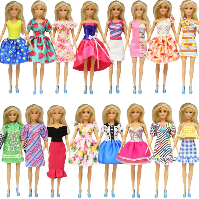 Moda Roupas Roupas de Boneca Para Boneca Barbie Vestido de Festa Amarelo  Top & Floral Midi Saia 1/6 Bonecas Acessórios Brinquedo de Criança -  AliExpress