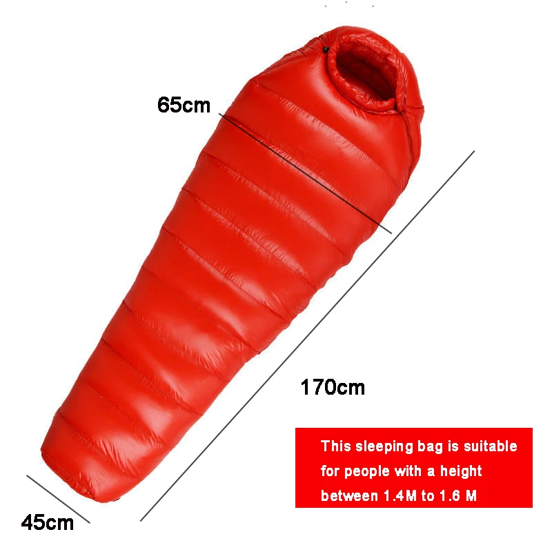 

Camping Sleeping Bag 170*65*45cm Adult Sleeping Bags Filling Duck Down Winner Sleep Bag For Hiking Camping Equipment