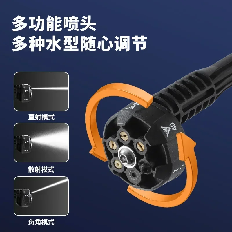 600W Portable Lithium Battery Wireless High-pressure Water Gun Household Leaning Machine Gardening Watering Car Washing, Etc 5