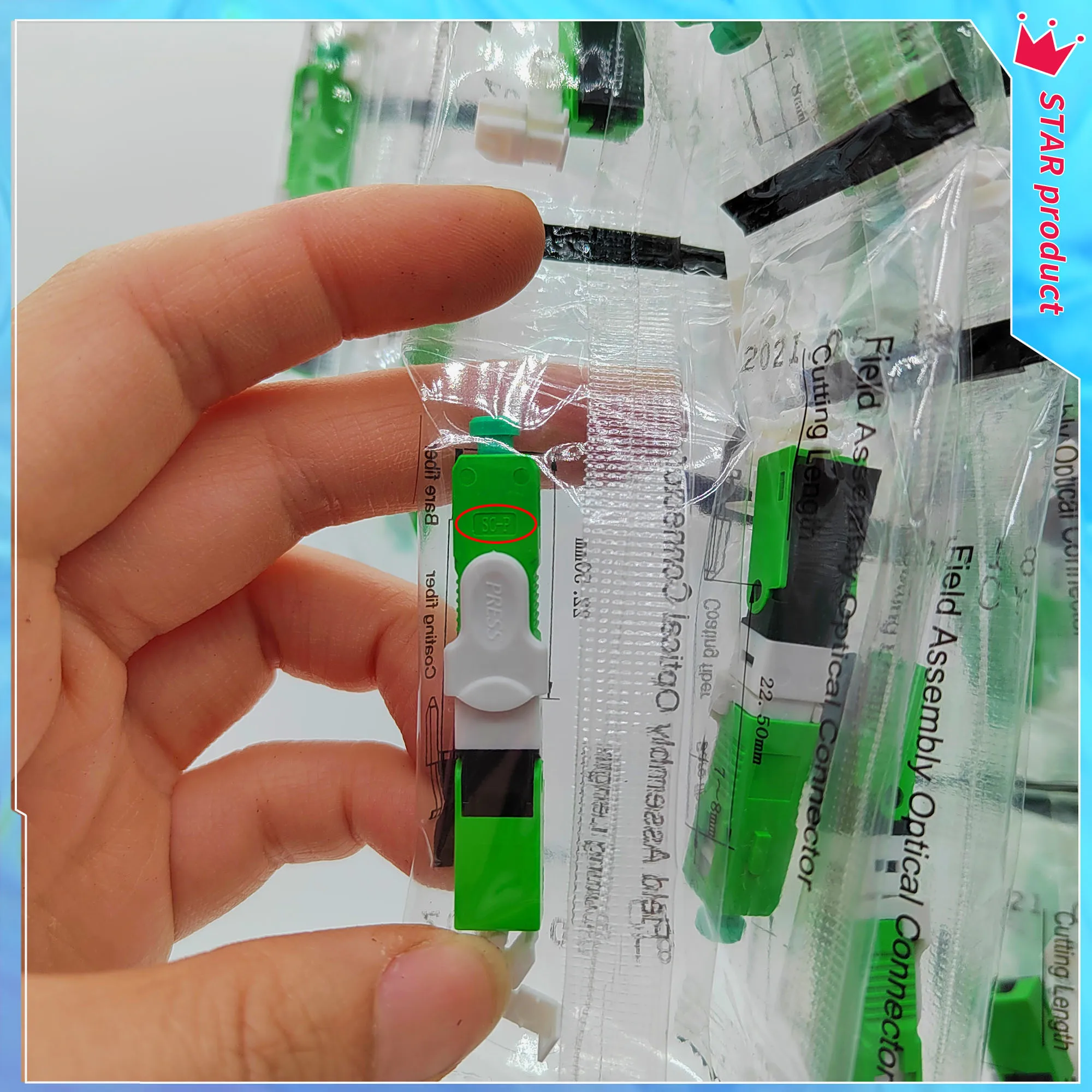 100PCS New ESC250D Optical Fiber Fast Conector SC/APC SM Single Mode SC/UPC Fiber Optic Quick Connector FTTH Optical Tool