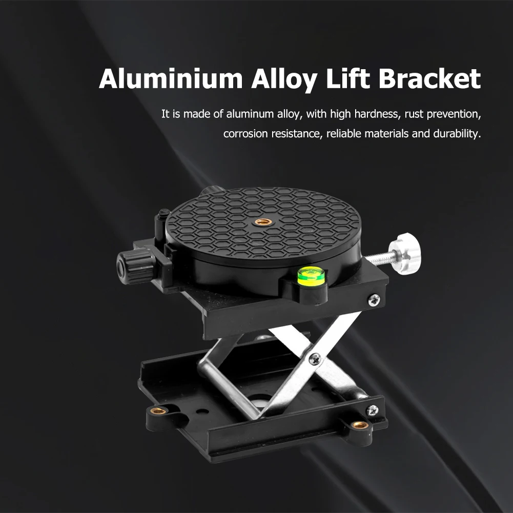 Aluminium Alloy Lift Platform 360 Degree Rotation Lifting Platform Anti-corrosion Rust-prevention for Engraving Lab Tools
