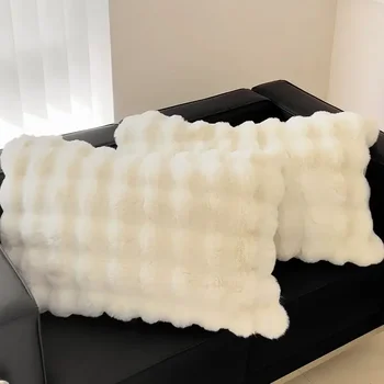 Winter Padded and Thickened 1pcs Pillowcases Home Textiles 48x74cm Solid Color High-grade 1 Pillow covers Home Decoration 1