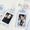 1pcs Keychain Stationery ID Card Cover Bag Pendant Card Holder Cartoon Card Protective Sleeve 1