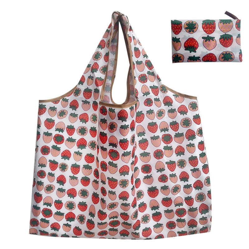 

Ladies Foldable Eco-Friendly Shopping Bag Tote Bag Reusable Grocery Storage Bag Cartoon Printing Eco-Friendly Shopping Bag