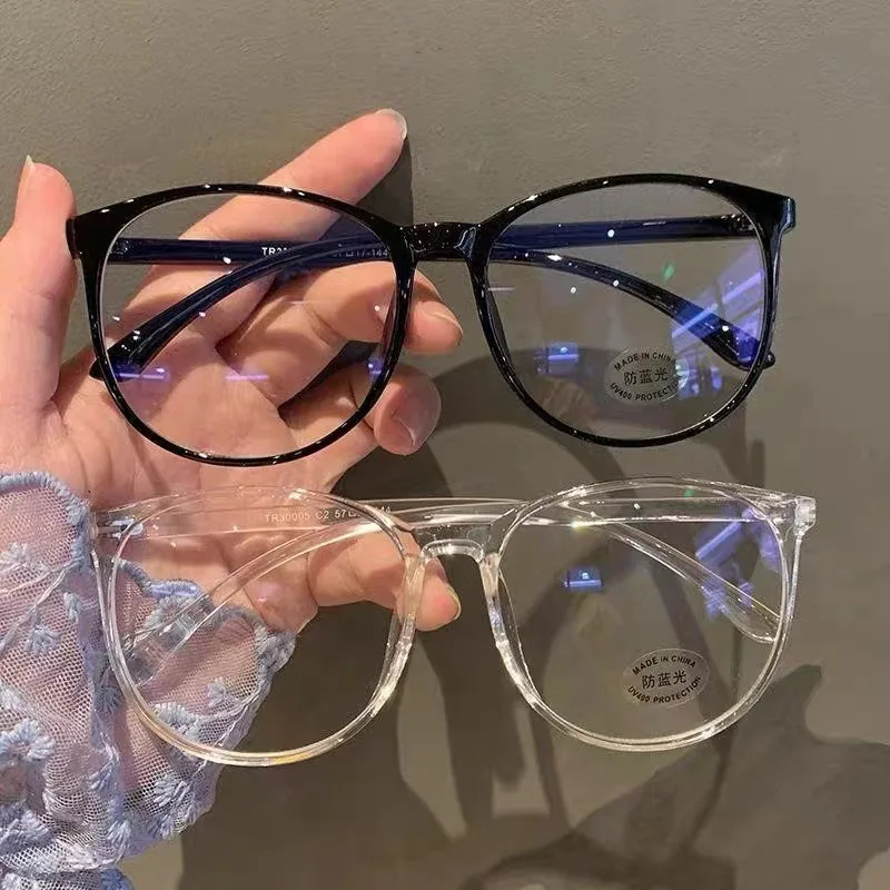 Anti Blue Light Blocking Glasses Clear Women Men Vintage Transparent Glasses Frame Anti Radiation Replaceable Lens