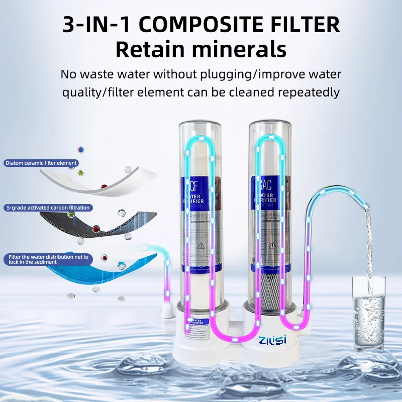 Tap Water Purifiers Filtration System Kitchen Water Filter faucet Ceramic Filter Percolator softener Treatment Machine water filter