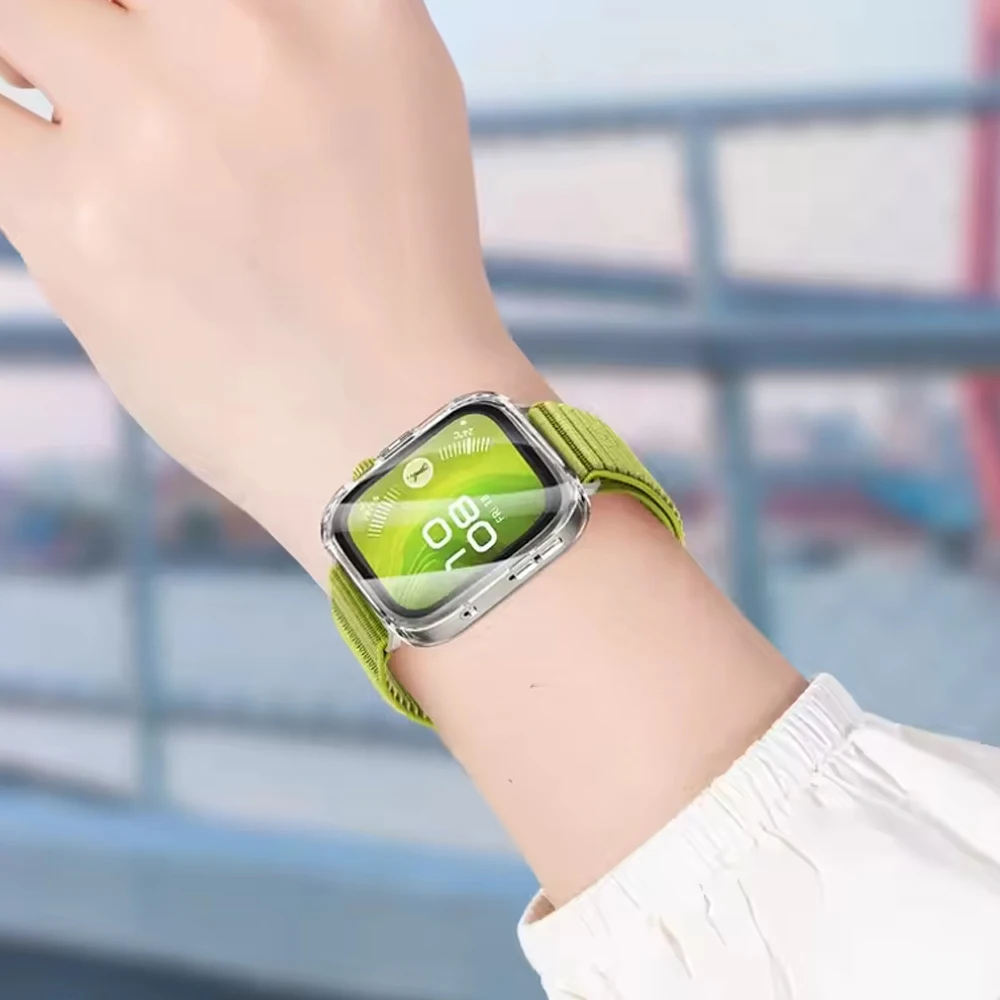 Durable HD Glass and Bumper Case for Watch Fit 3 - Screen Protection and Fall Resistance