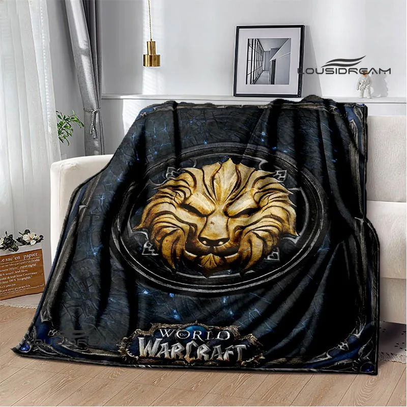 Game World of Warcraft Printed Blanket Kids Warm Blanket Flannel Soft and Comfortable Blanket Home travel blanket birthday gift 2