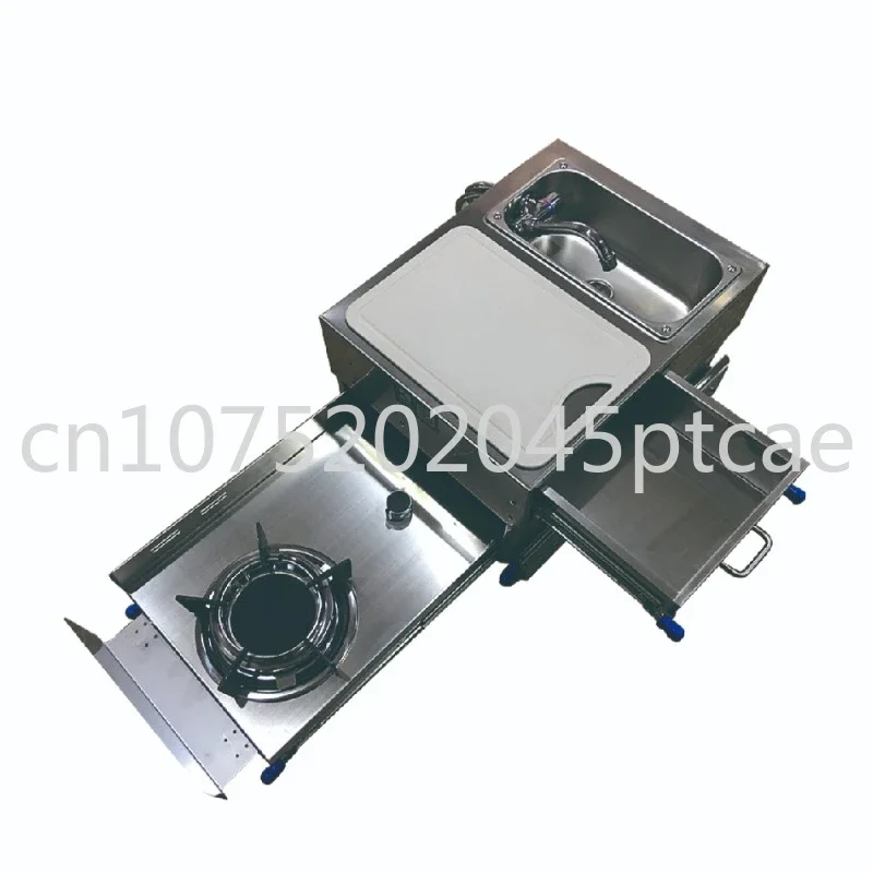 

Australian sliding camping wild life Stainless Steel Pull Type PICKUP TRUCK SLIDING KITCHEN Gas Cooker and Sink GR-C001