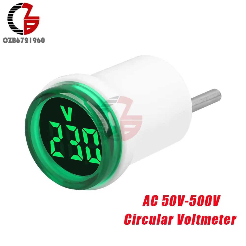 Digital LED Voltmeter with EU Plug for AC Voltage Measurement