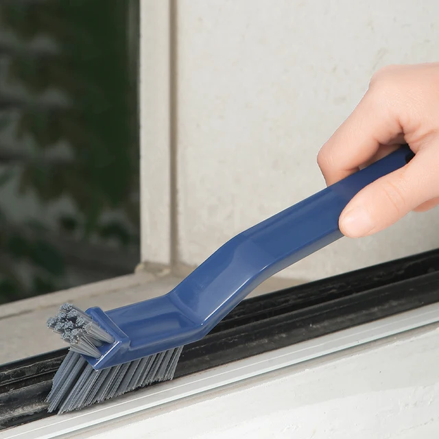 Spazzola multiuso per la pulizia degli spazi del pavimento delle piastrelle del bagno, scanalatura della finestra, spazzola per la pulizia delle mani, strumento da cucina per l'angolo della parete della casa 4