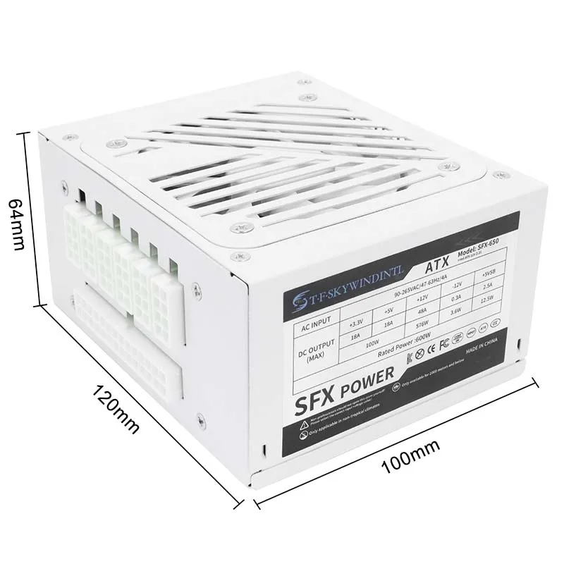 PC 게임 데스크톱 소형 ITX 케이스 작은 컴퓨터 케이스를 위한 SFX 500W 600W 전원 공급 완전히 모듈 활성 PFC 20+ 4Pin 전원 소스