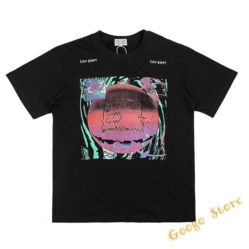 

Футболка с коротким рукавом для мужчин и женщин, уличная одежда Cav Empt, Черный Повседневный Топ в стиле хип-хоп, 1:1 C.E