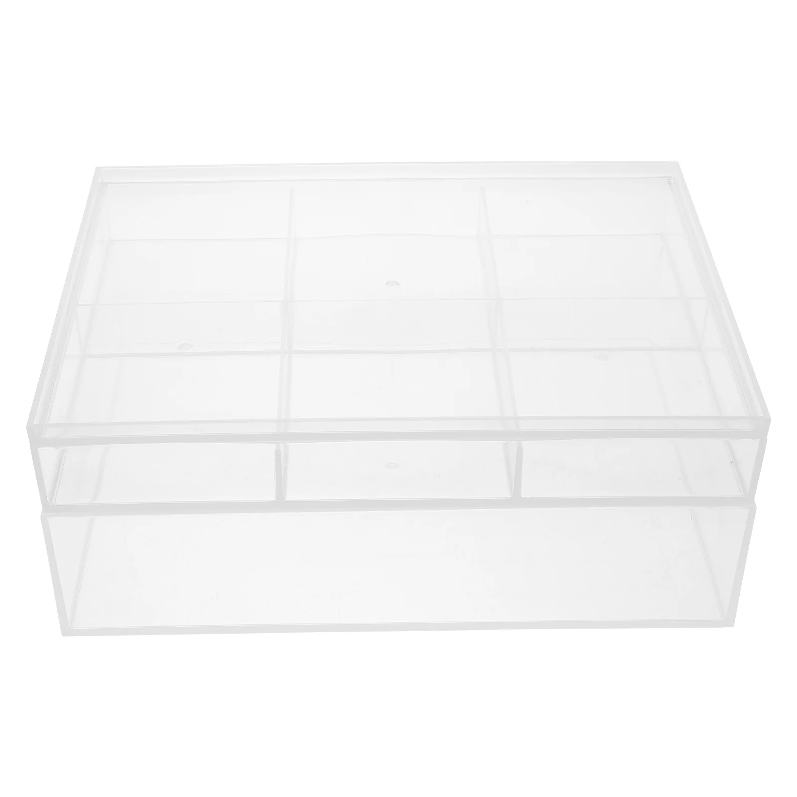 

Double Storage Box Boxes Case for Jewelry Accessory Organizer Desktop Holder