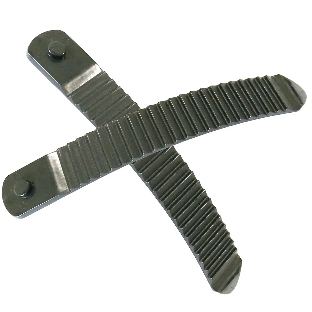 1 Pair 161mm & 182mm TPEE Snowboard Binding Strap Toe / Ratchet Tongue Ladder Straps Black 2