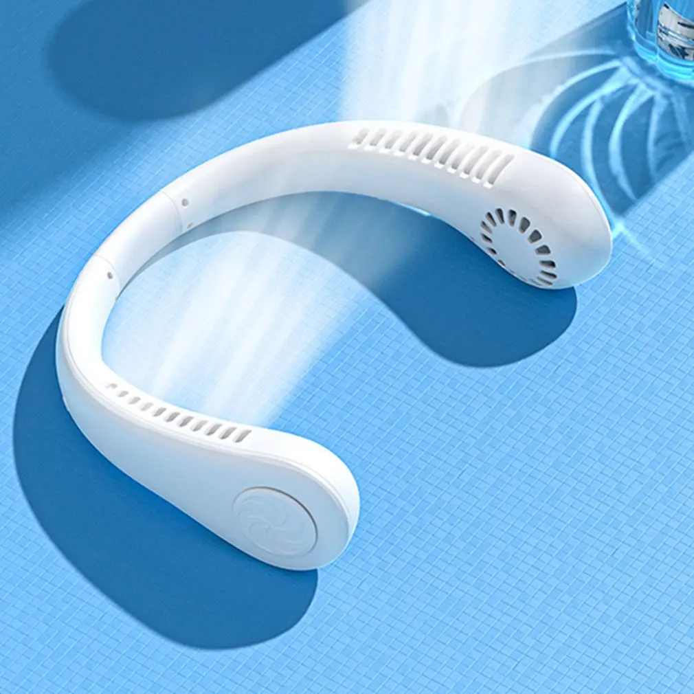 

Portable Summer Air Cooling Hanging Neck Fan Bladeless for Outdoor Sports Running Travel Wearable USB Neckband Hanging Neck Fans