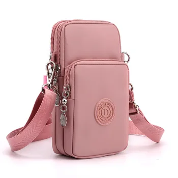 New Women Mobile Phone Bag Nylon Cell Phone Bag Coin Purse Strap Shoulder Bag Small Crossbody Bags for Women Wallet Travel Purse – תמונה 2