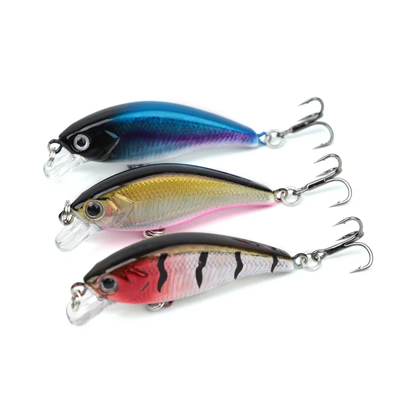 Neue 1Pcs 5Cm 4g Pesca Jerkbait Locken Sinking Minnow Angeln Lockt Harten Köder Schwarz Minnow Wobbler Crankbait angelgerät – Detail 9