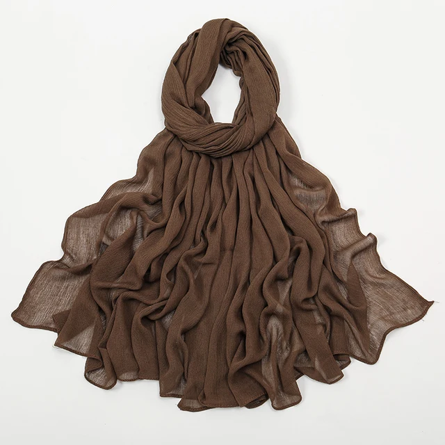 Nouveau Hijab en rayonne froissé pour femmes, écharpe musulmane, châles longs, Turban islamique solide, bandeau Heascarf, bandeau Ramandan