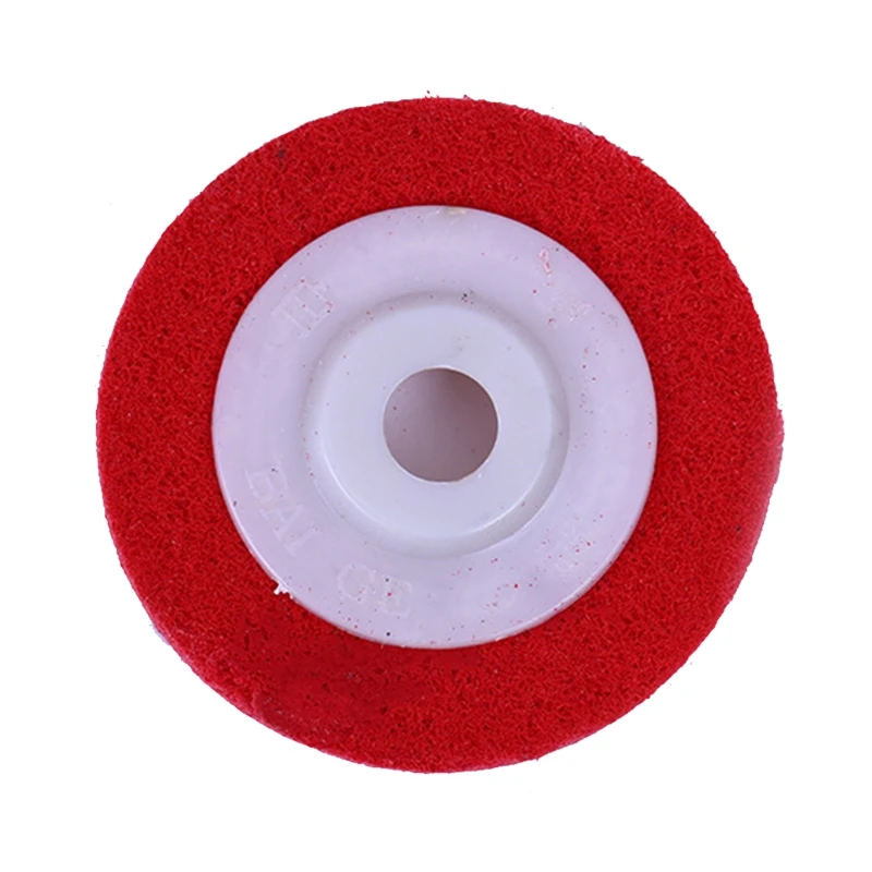 

100mm Nylon Fiber Polishing Wheel Practical 4'' Abrasive Disc Buffing Wheels with 16mm Inner Bore for Metals Crafts 40JA