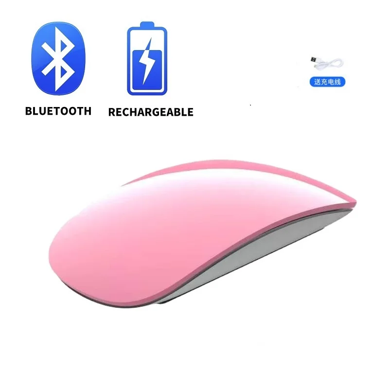 Bluetooth Wireless Magic Mouse 2 Silenzioso Mouse Per Computer Laser Ricaricabile Sottile Ergonomico Pc Office Mause Per Apple Mac Microsoft
