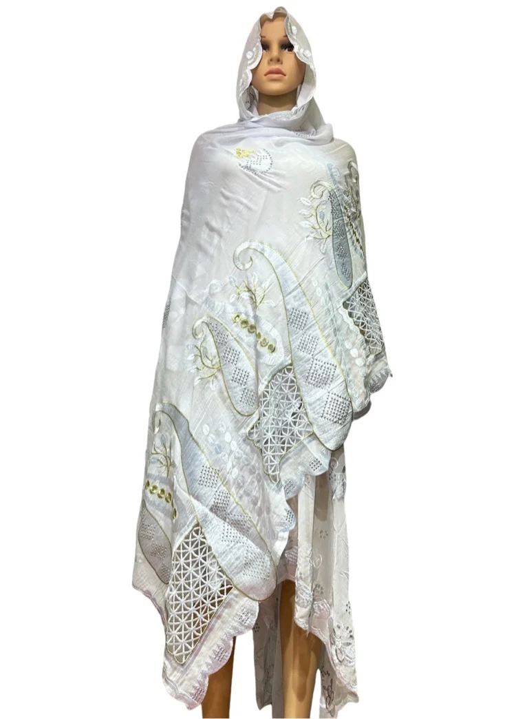 High Quality New African Muslin Islamic Scarf Dubai Ramadan Cotton Hijab Pashmina Extremely Soft Turban Women Wraps 240*110cm