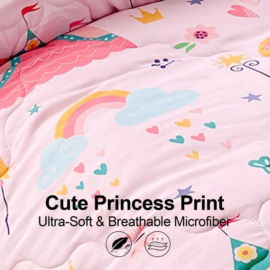 Pink princess bedding scene