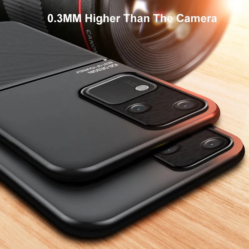 Rugged Non-Slip Shockproof Phone Case with Magnetic Car Holder Attachment