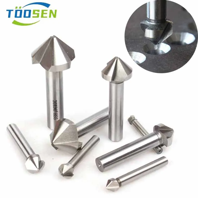 6.3-20.5MM High Speed Steel Three Edge Chamferer Metal Milling Cutter Deburring Opening Counterbore Bit Carpentry Chamfer Tool three piece chinese centipede planer tungsten steel opener cutting edge scraping knife file traditional manual woodworking tools