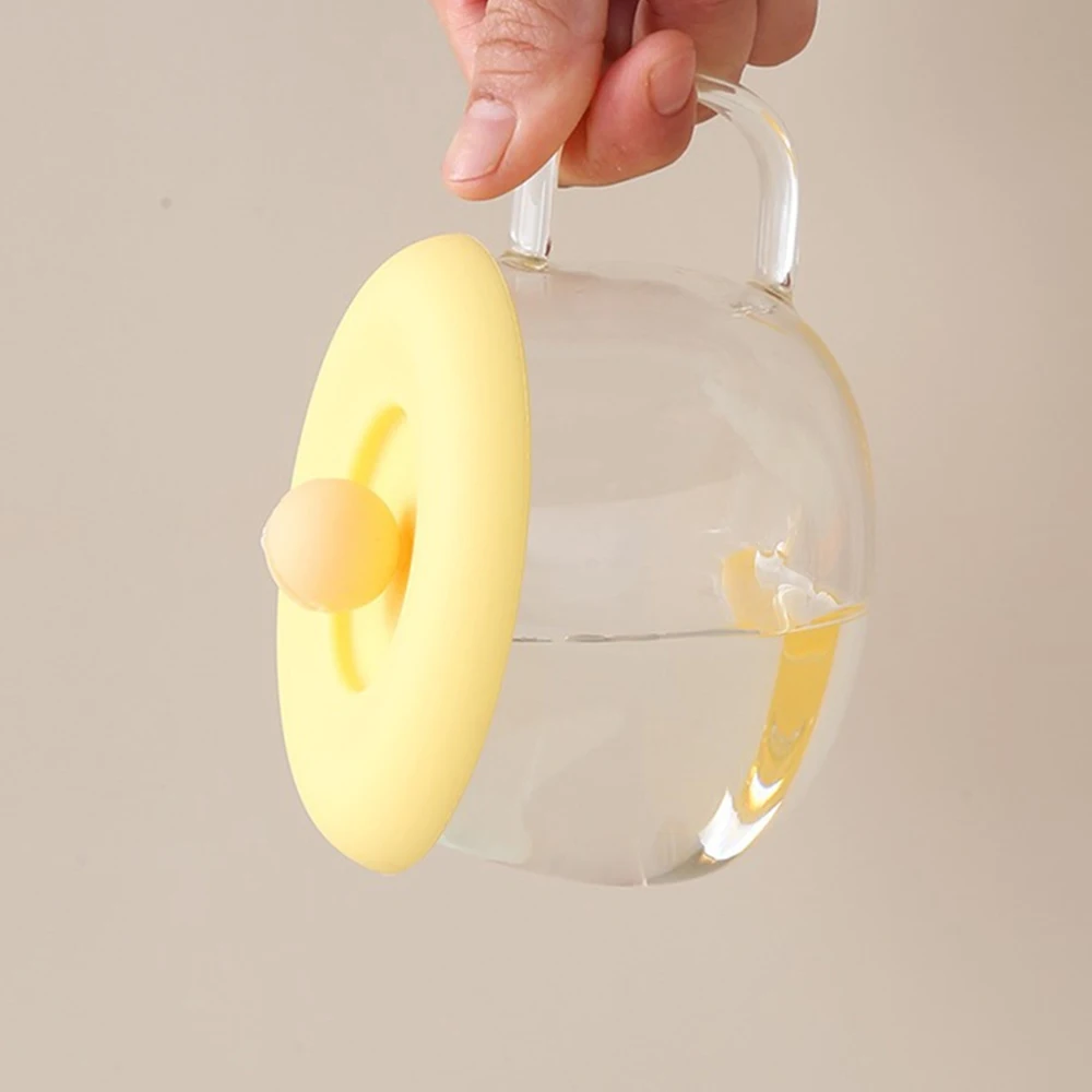 Food Grade Silicone Cup Lid Spoon Rest Household Sealed Leak-Proof Tea Coffee Mug Cups Cover Cute Drinking Accessories 텀블러 뚜껑