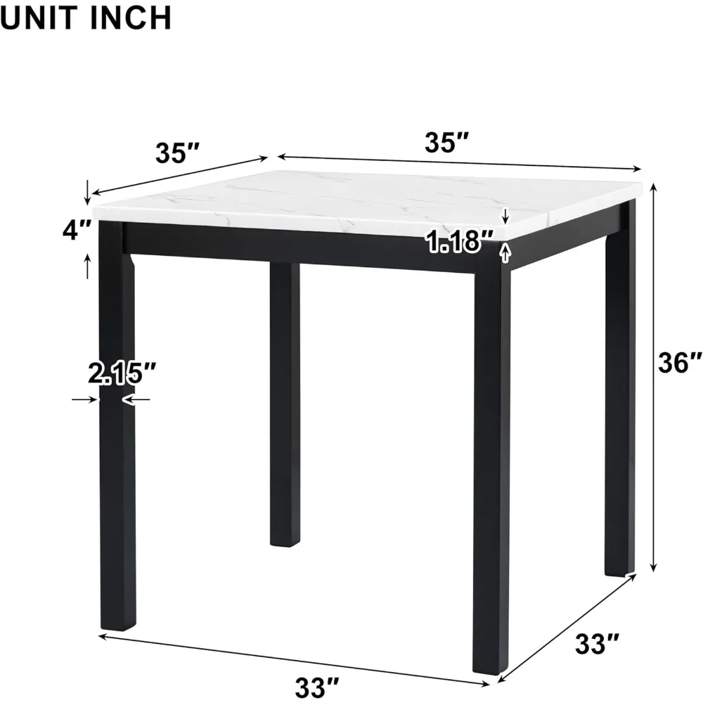 Dining Table Set for 4 Counter Height Dining Table Set 5 Piece Room Set for Kitchen and Living Room Furniture