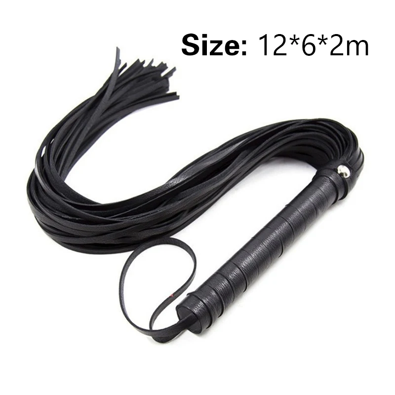 Genuine Leather Tassel Horse Whip equestrian whip With Handle Flogger Equestrian Whips Teaching Training Riding Whips 1PC 40CM