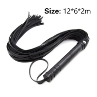 1PC 40CM Genuine Leather Tassel Horse Whip With Handle Flogger Equestrian Whips Teaching Training Riding Whips 1