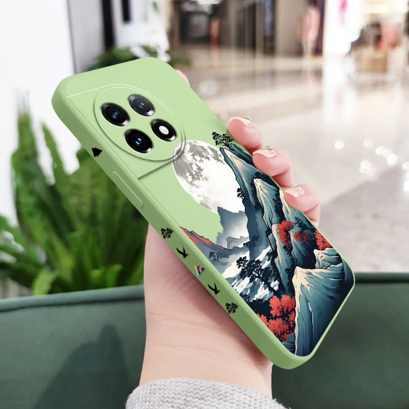 Smoke Mountain Liquid Silicone Phone Case Cover