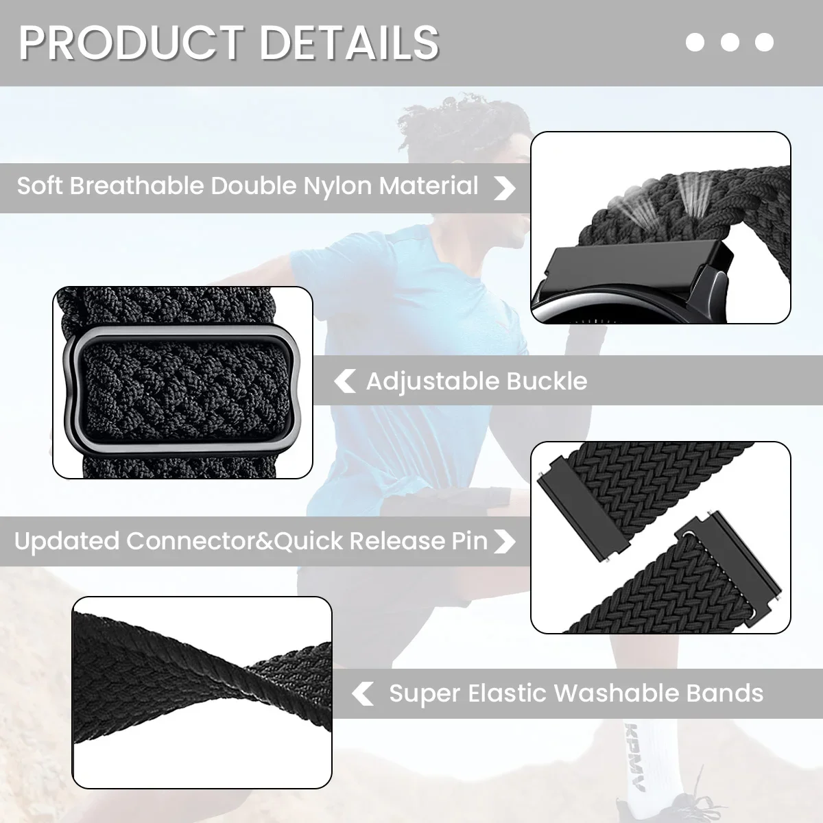 حزام حلقة منفرد مضفر لساعة Redmi 5/3 حزام كوريا من...